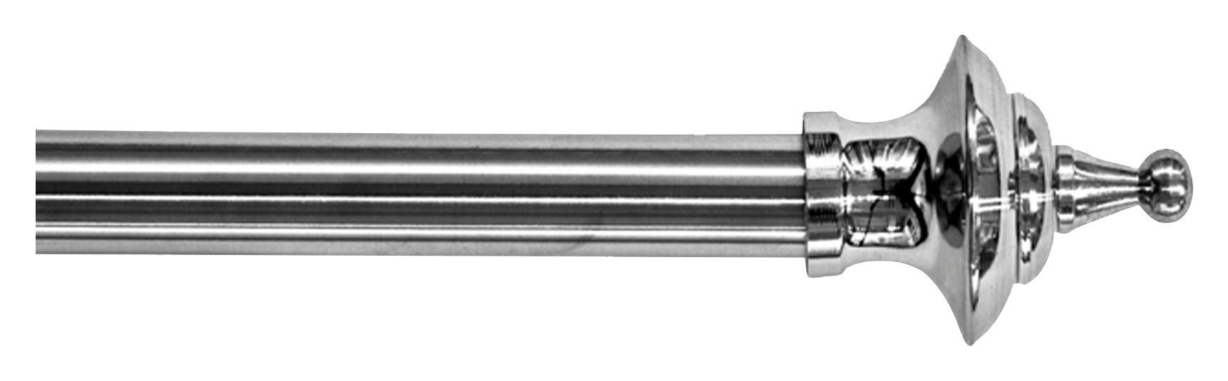 GARDINSTÅNGSET 120-210 cm  - aluminiumfärg, Basics, metall (120-210cm)