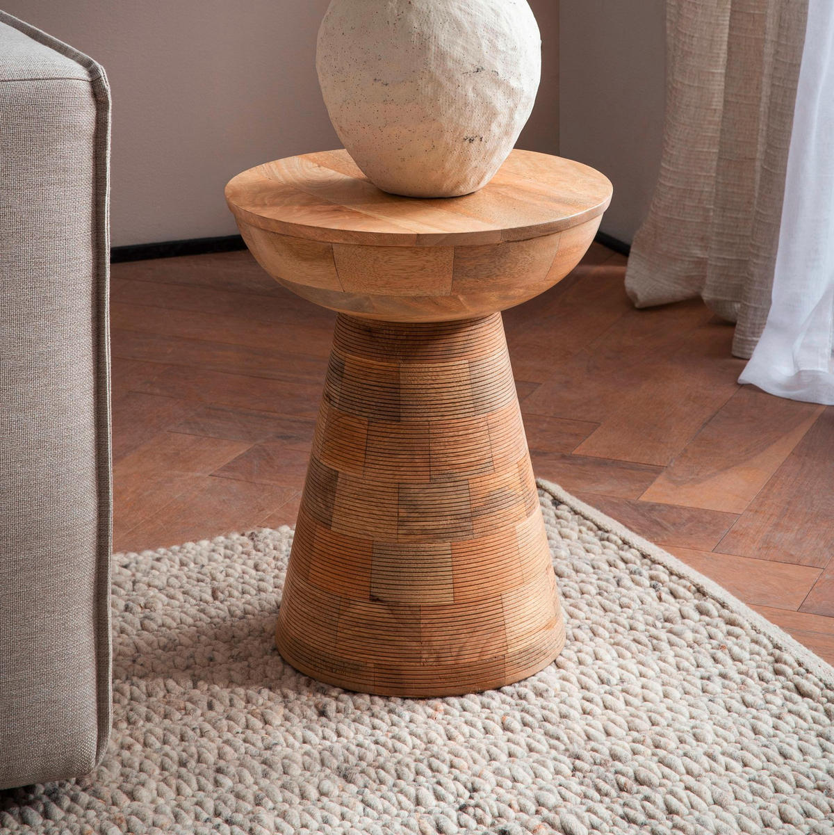 BEISTELLTISCH in Holz 37/37/45 cm  - Braun, Design, Holz (37/37/45cm) - Livetastic