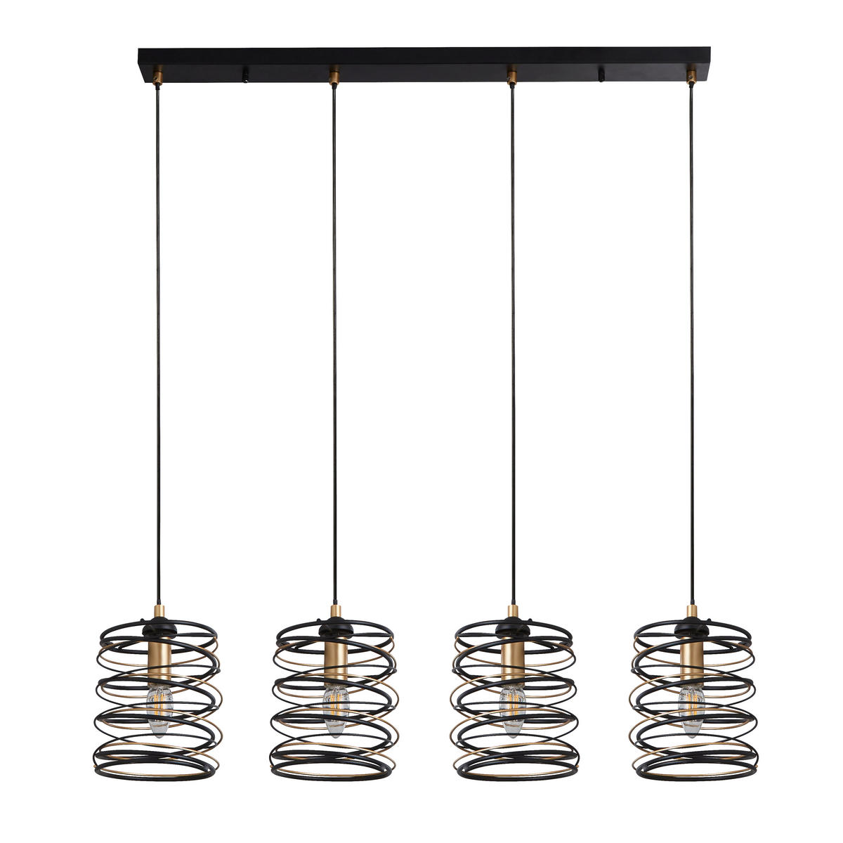 VISEČA SVETILKA  Spring 91/110/16 cm           E14 - zlate barve/črna, Design, kovina (91/110/16cm)