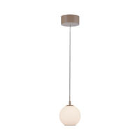 LED-HÄNGELEUCHTE Sandora 15/15/180 cm  - Sandfarben, Design, Glas/Kunststoff (15/15/180cm) - Paul Neuhaus