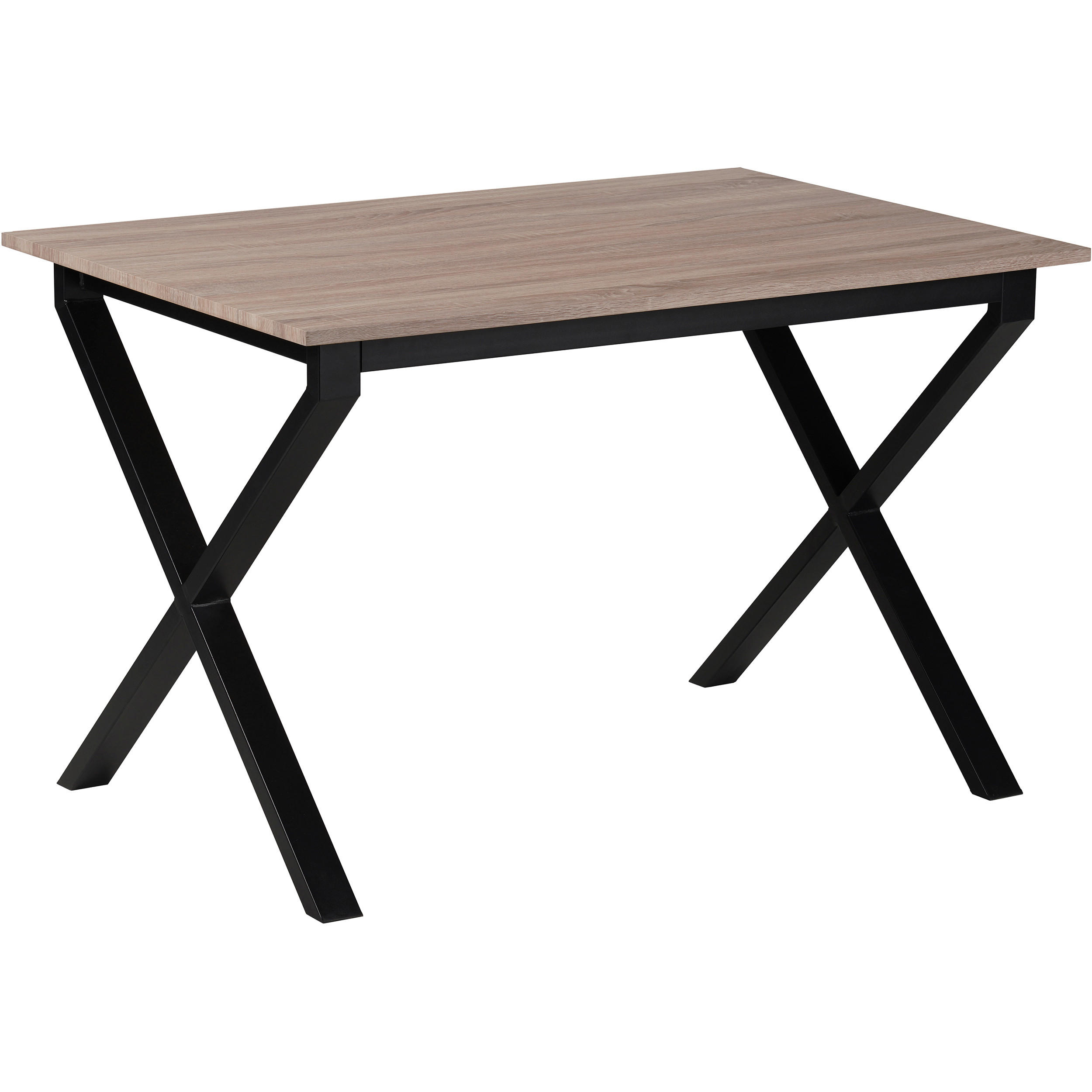 ESSTISCH 120/80/76 cm Nachbildung  Metall, Holzwerkstoff gastro- und objekttauglich rechteckig Eichefarben  - Eichefarben/Schwarz, MODERN, Holzwerkstoff/Metall (120/80/76cm) - MID.YOU