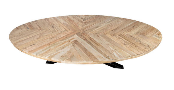 ESSTISCH in Holz 220/110/76 cm   - Schwarz/Naturfarben, Trend, Holz/Metall (220/110/76cm) - Ambia Home