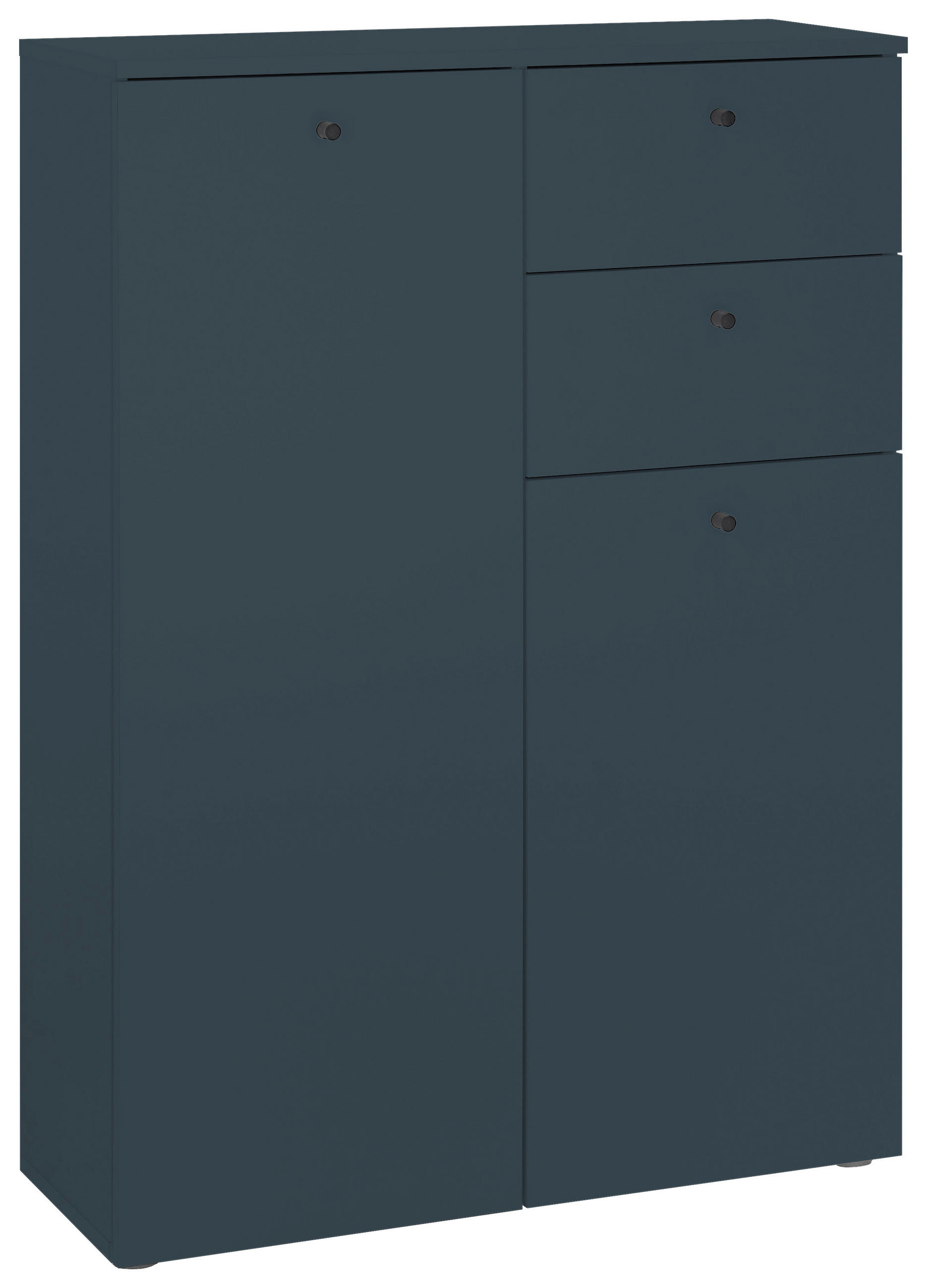 MIDISCHRANK 80/110/30 cm - Schwarz/Dunkelblau, MODERN, Holzwerkstoff/Kunststoff (80/110/30cm) - MID.YOU