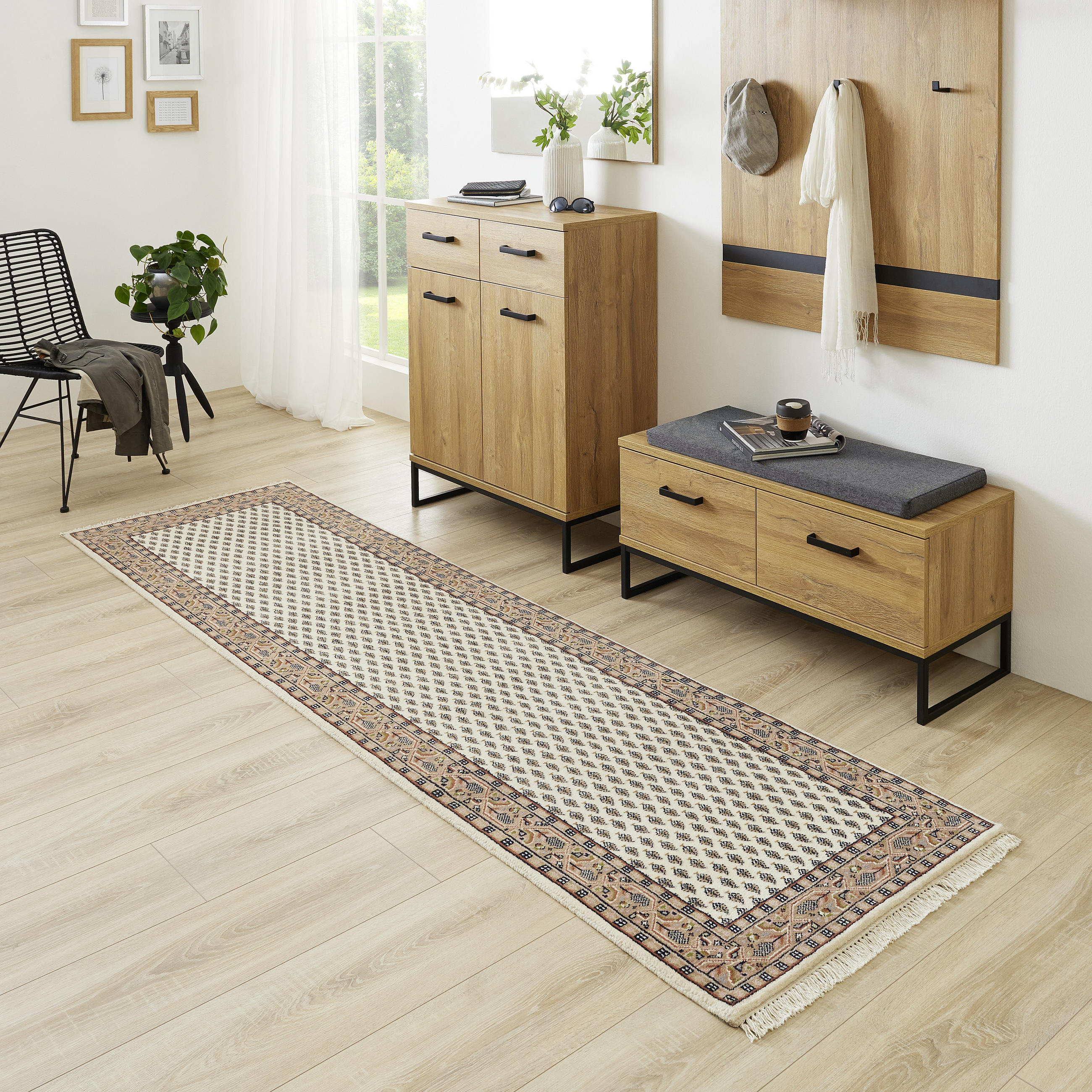 ORIENTALISK MATTA 80/300 cm Mir Cream Brown  - brun/cremefärgad, Lifestyle, textil (80/300cm) - Cazaris