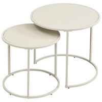 BEISTELLTISCHSET rund Kaschmir  - Kaschmir, Basics, Holzwerkstoff/Metall (50/40/50/40/45.5/39cm) - Carryhome