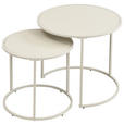 BEISTELLTISCHSET rund Kaschmir  - Kaschmir, Basics, Holzwerkstoff/Metall (50/40/50/40/45.5/39cm) - Carryhome