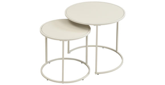 BEISTELLTISCHSET rund Kaschmir  - Kaschmir, Basics, Holzwerkstoff/Metall (50/40/50/40/45.5/39cm) - Carryhome