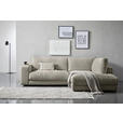 ECKSOFA  in Cord Graubraun  265/224 cm  - Graubraun/Schwarz, Design, Kunststoff/Textil (265/224cm) - Hom`in