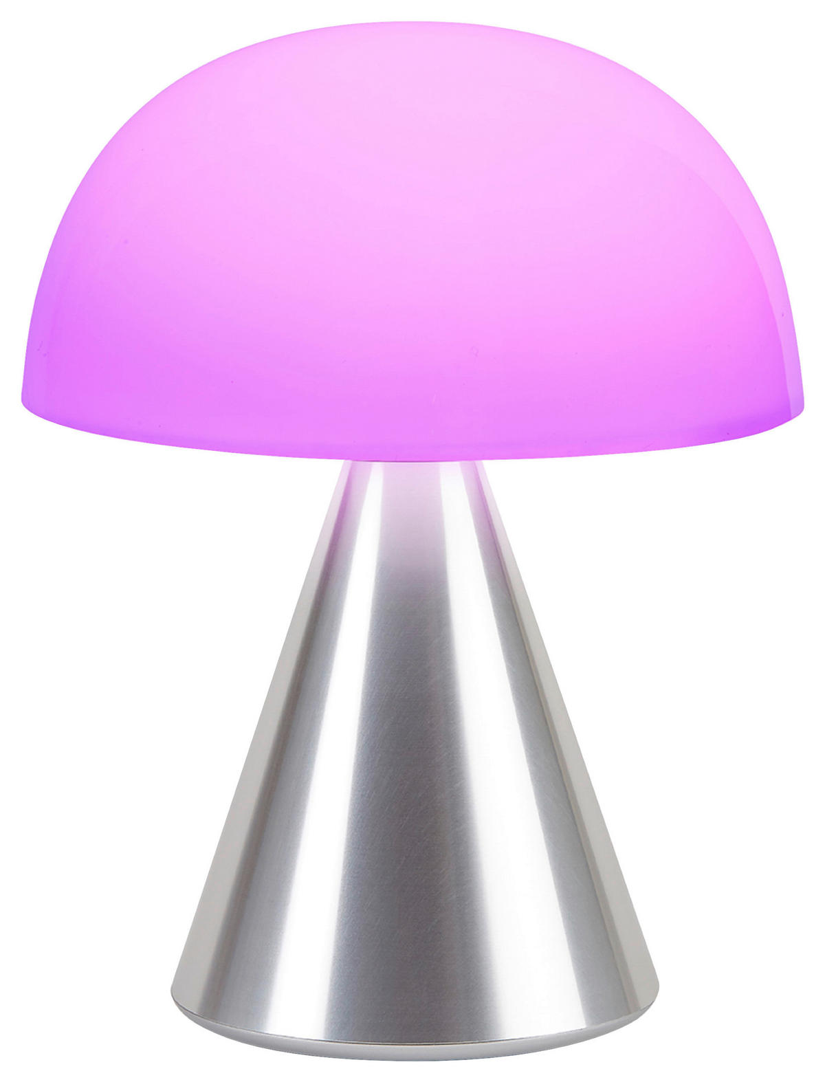 AKKU-TISCHLEUCHTE 14/17/14 cm   - Alufarben, Design, Kunststoff/Metall (14/17/14cm)