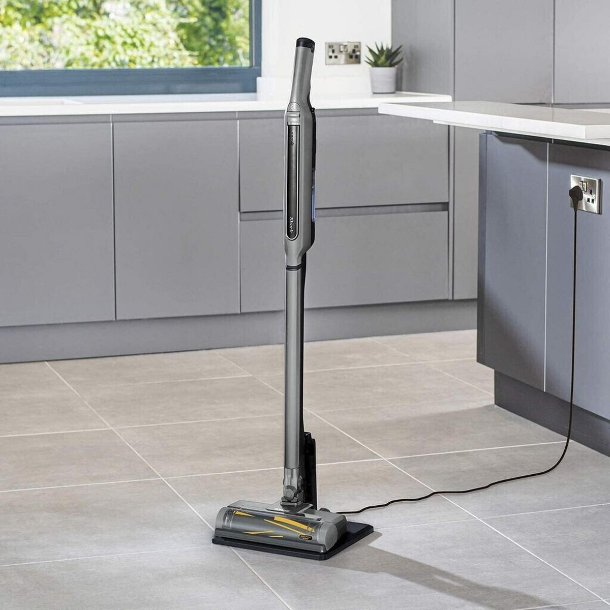 AKKU-HANDSTAUBSAUGER  - Grau Hochglanz/Grau, Basics, Kunststoff (28,5/25,5/112cm)