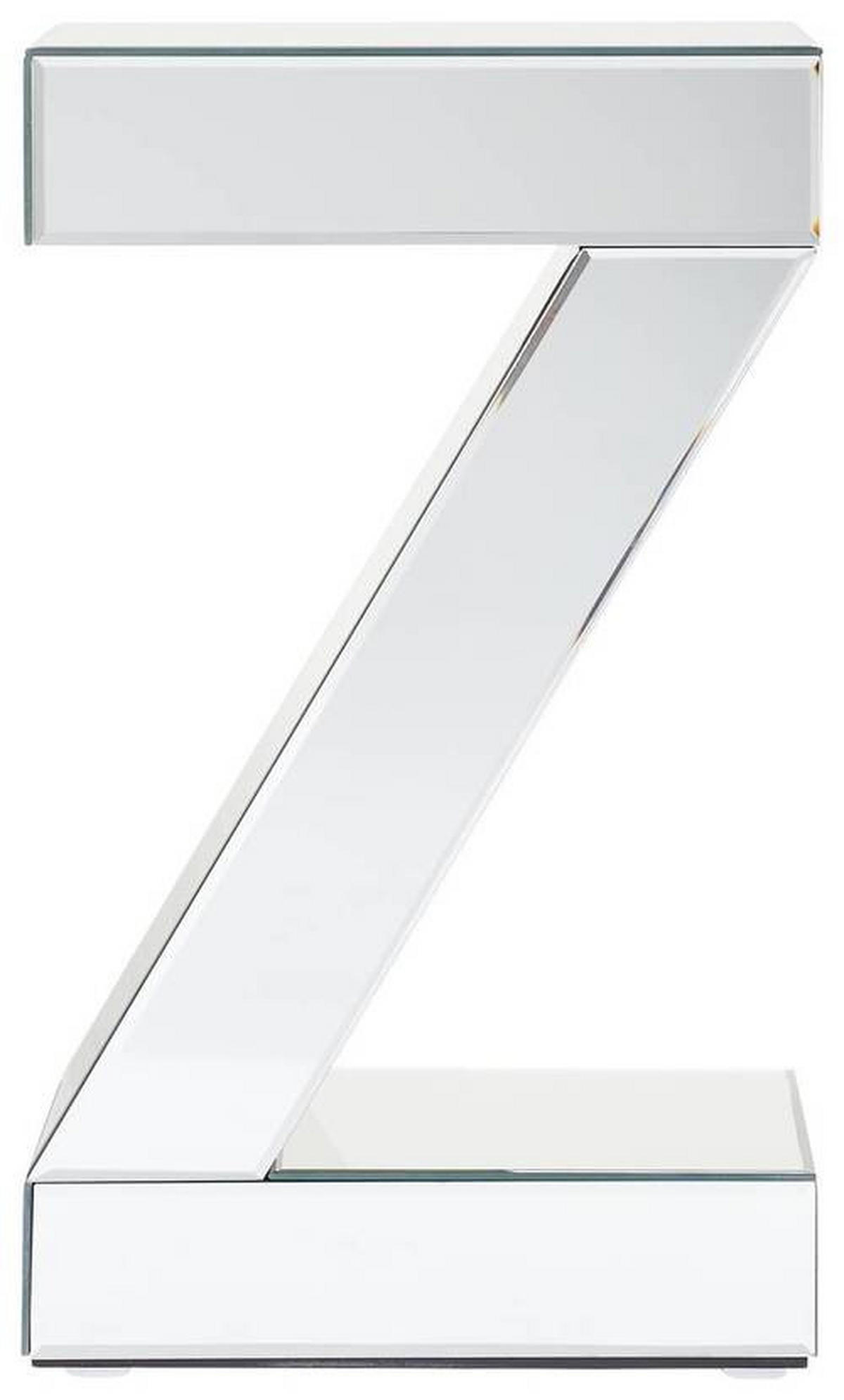 KISASZTAL műanyag, Üveg, faalapú anyag 30/30/50 cm  - ezüstszínű, Trend, műanyag/faalapú anyag (30/30/50cm) - Xora