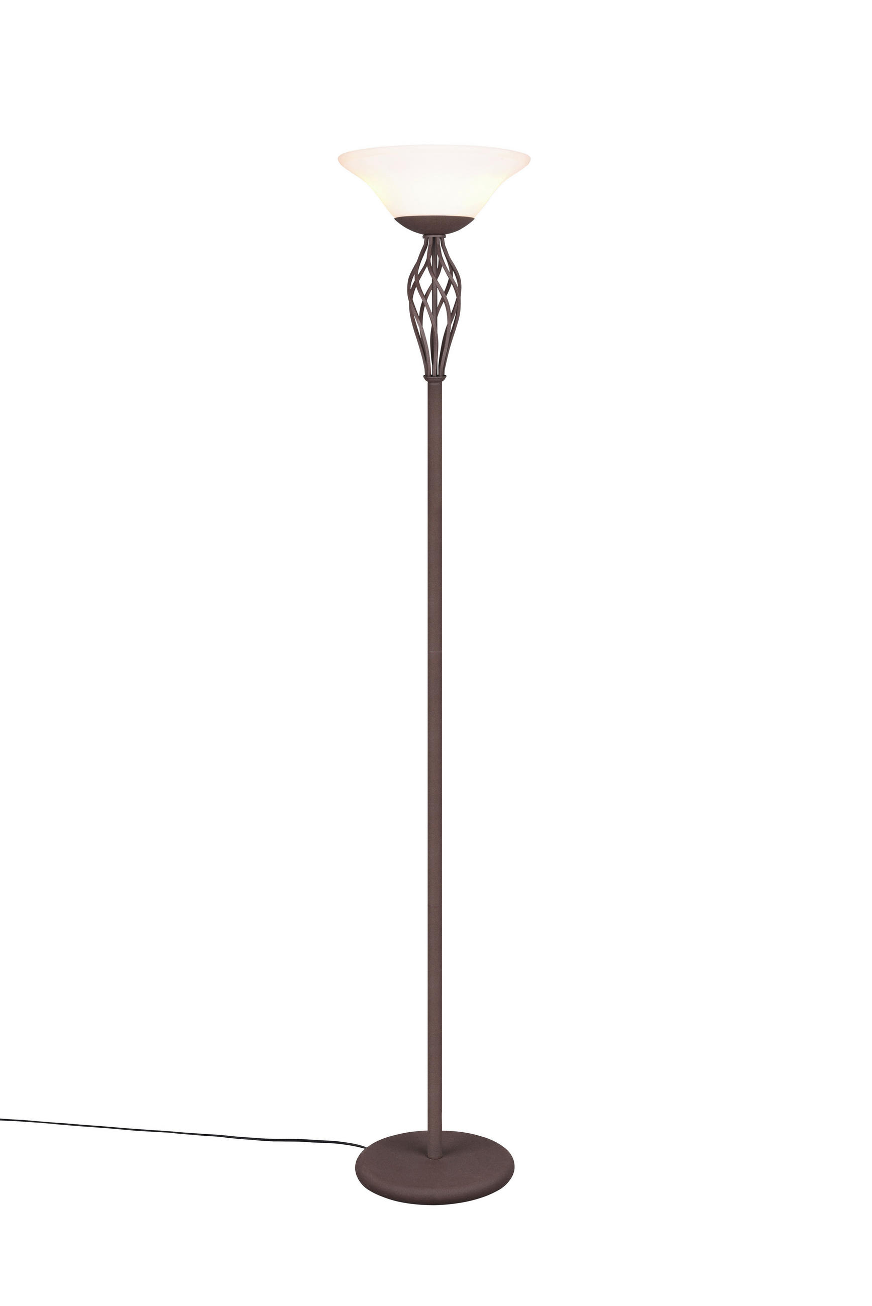STEHLEUCHTE 33,5/180 cm    - Rostfarben/Weiß, Design, Glas/Metall (33,5/180cm) - Trio Leuchten