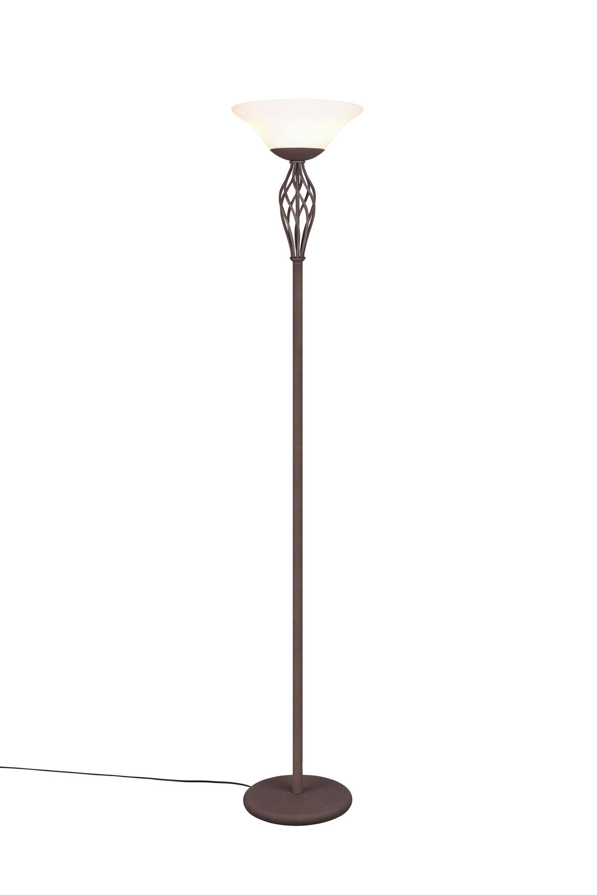 STEHLEUCHTE 33,5/180 cm    - Rostfarben/Weiß, Design, Glas/Metall (33,5/180cm) - Trio Leuchten