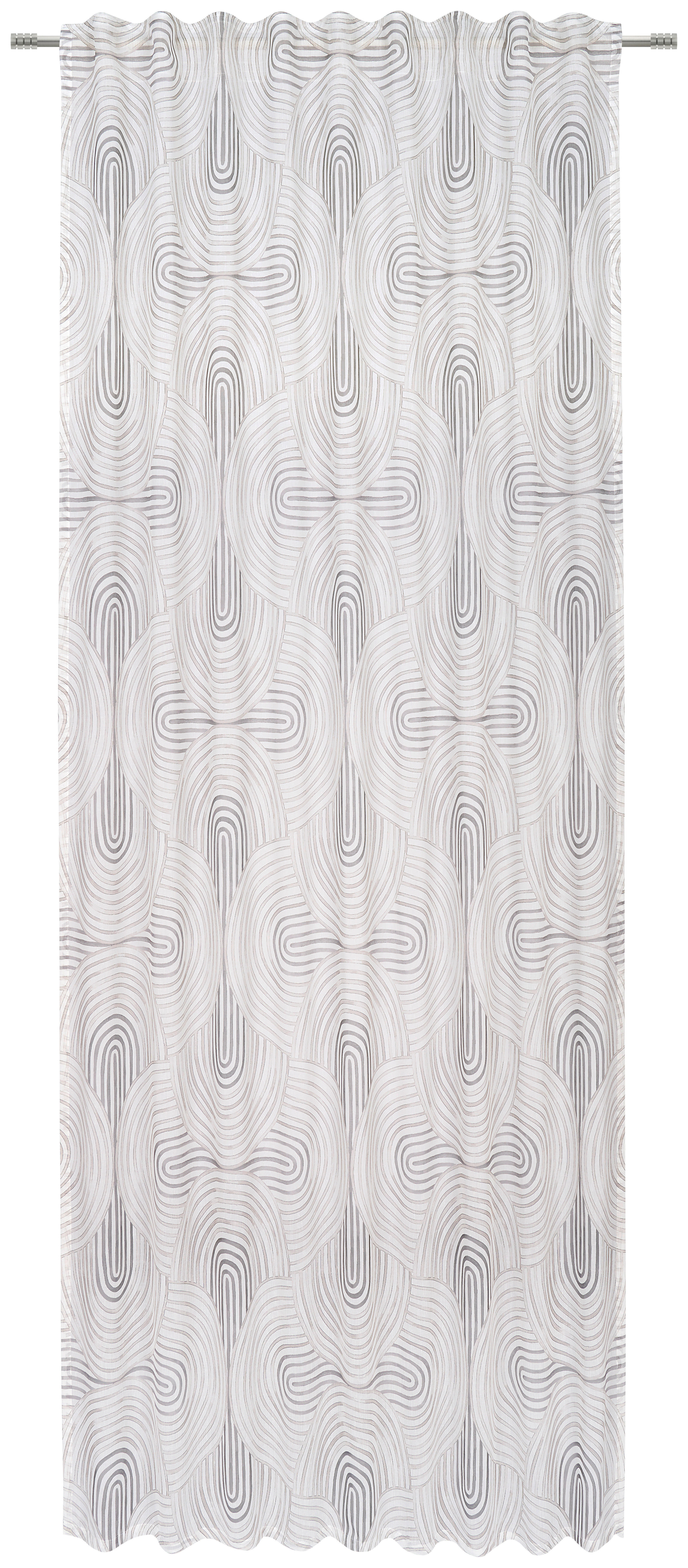 FERTIGVORHANG ROMANCE halbtransparent 140/255 cm   - Grau, Design, Textil (140/255cm) - Novel