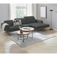 ECKSOFA in Echtleder Grau  305/163 cm  - Eichefarben/Schwarz, Design, Leder/Holz (305/163cm) - Novel