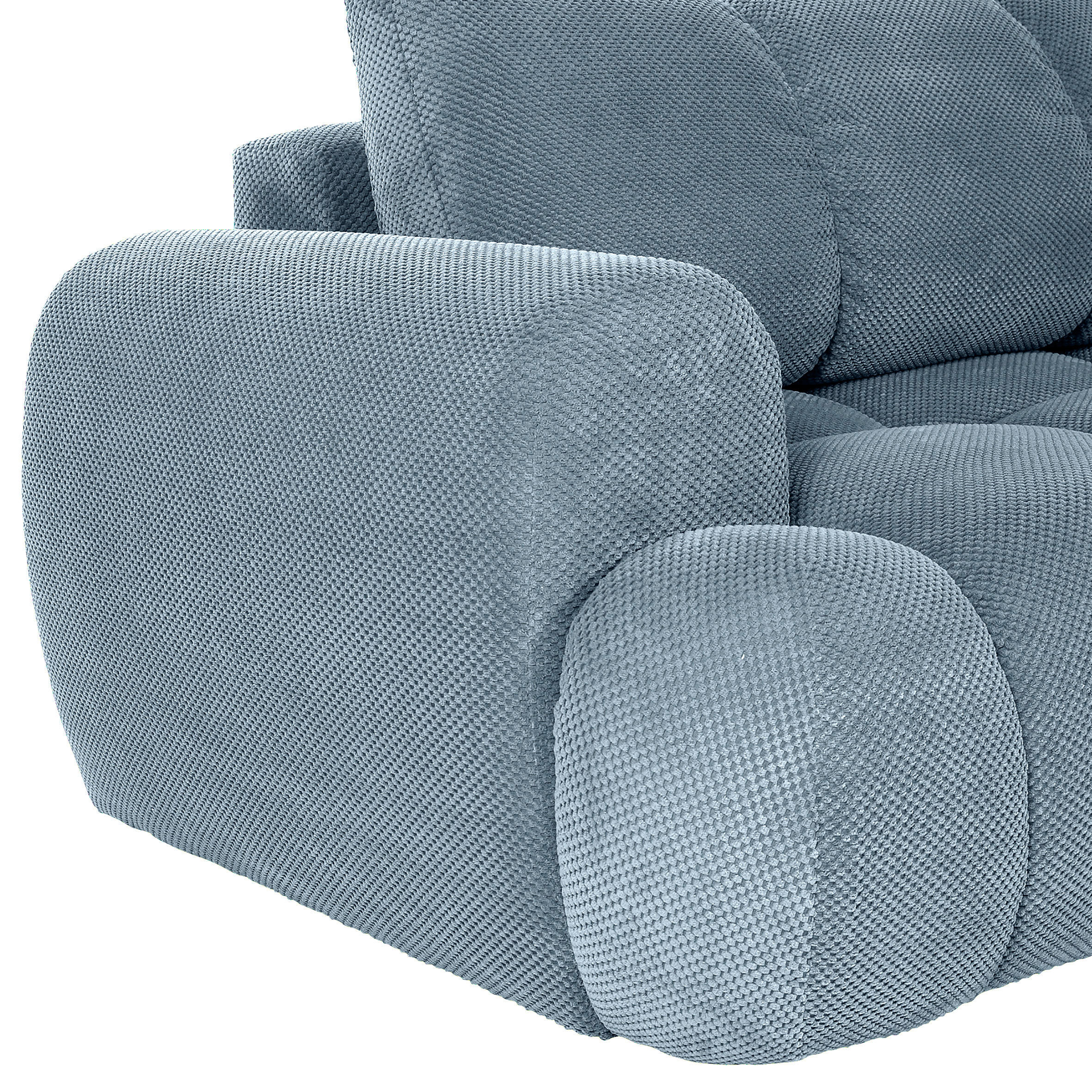 ECKSOFA Blau Flachgewebe  - Blau/Schwarz, KONVENTIONELL, Kunststoff/Textil (274/174cm) - Carryhome