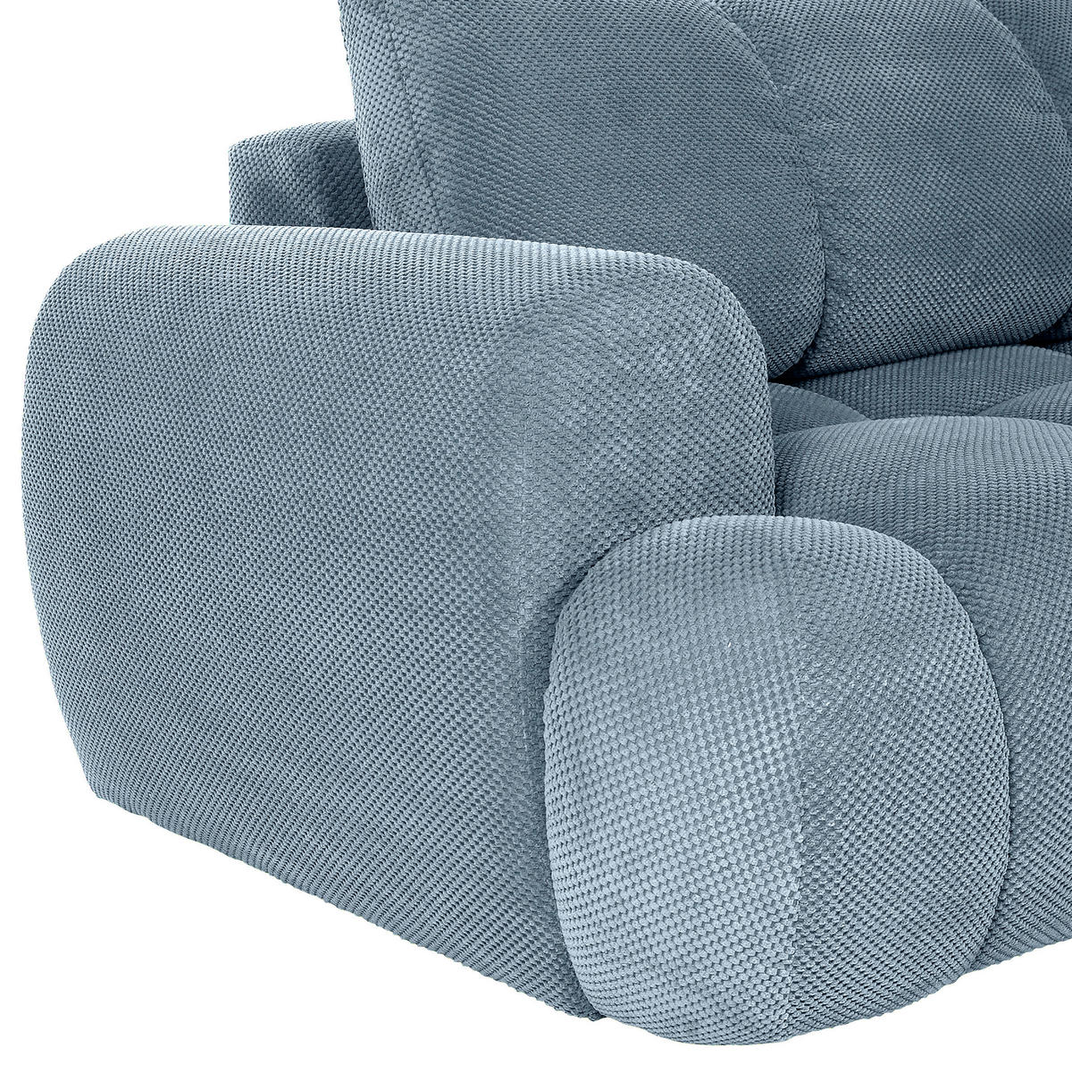 ECKSOFA in Flachgewebe Blau  - Blau/Schwarz, Konventionell, Kunststoff/Textil (274/174cm) - Carryhome