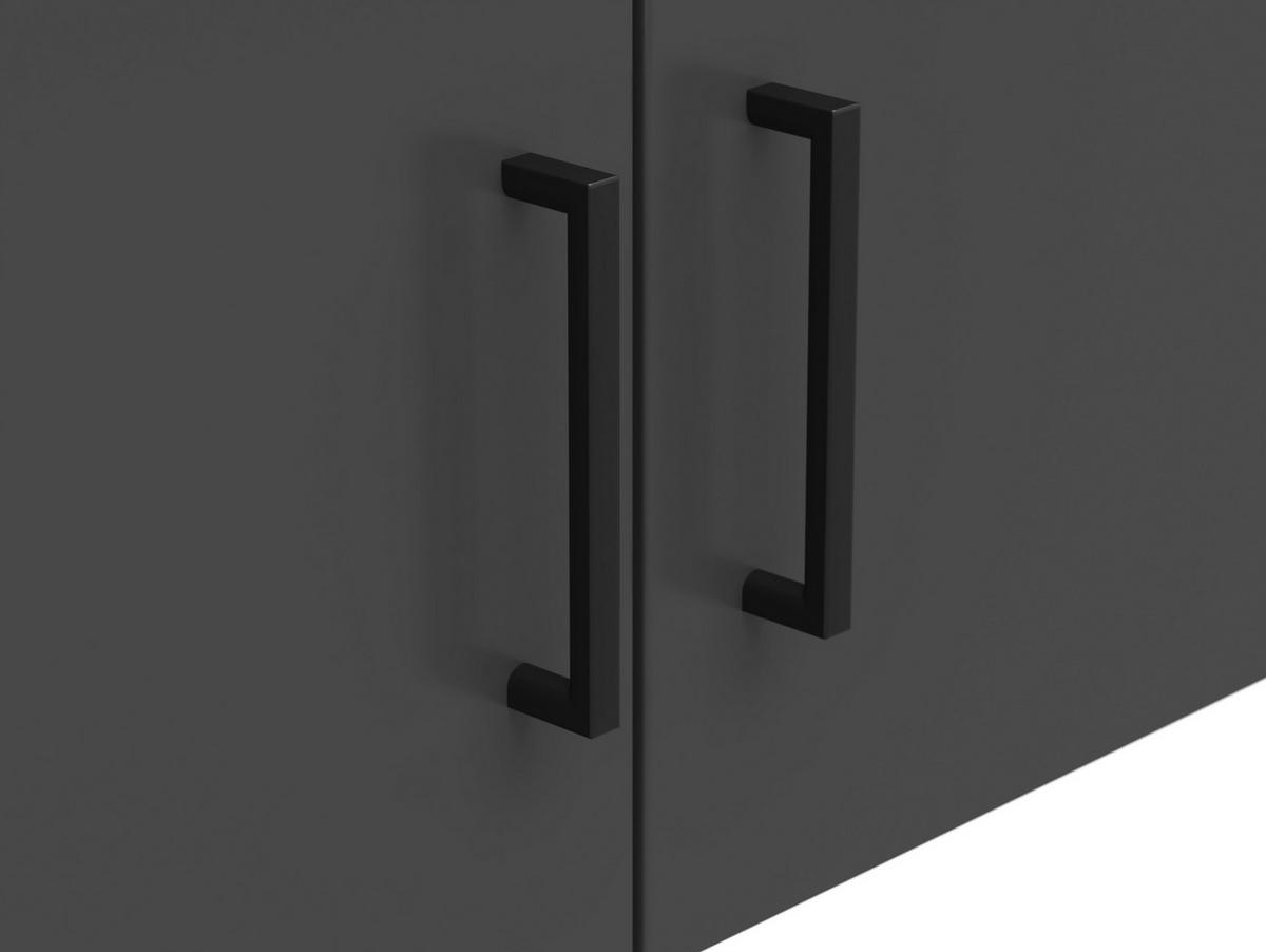 AUFSATZSCHRANK 70/35/40 cm   - Schwarz/Graphitfarben, Modern, Holzwerkstoff/Kunststoff (70/35/40cm) - Carryhome
