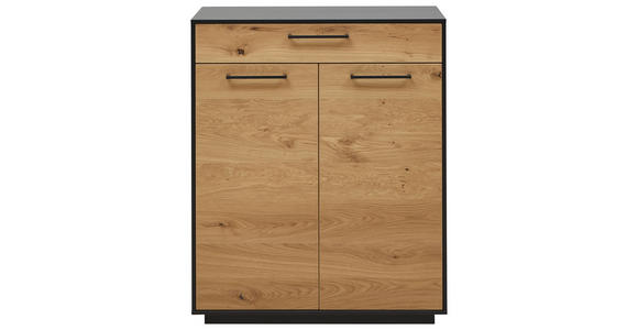 SCHUHSCHRANK 86/103/37 cm - Eichefarben/Anthrazit, Design, Holz/Holzwerkstoff (86/103/37cm) - Dieter Knoll