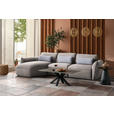 ECKSOFA  in Chenille Beige  190/340 cm  - Beige/Silberfarben, Design, Kunststoff/Textil (190/340cm) - Belluti