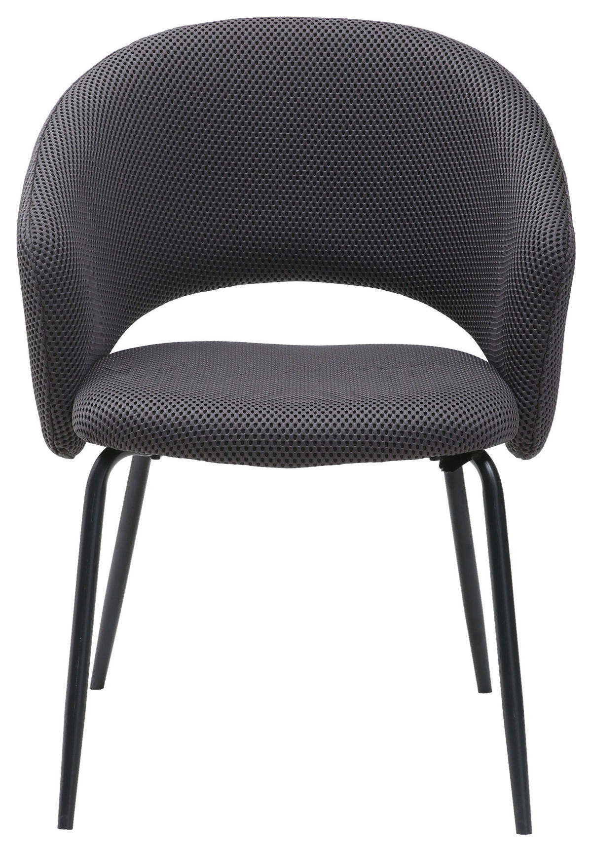 ŽIDLE S PODRUČKAMI, železo, síťovina, šedá - šedá/černá, Moderní, kov/textil (58/80/60cm) - MID.YOU