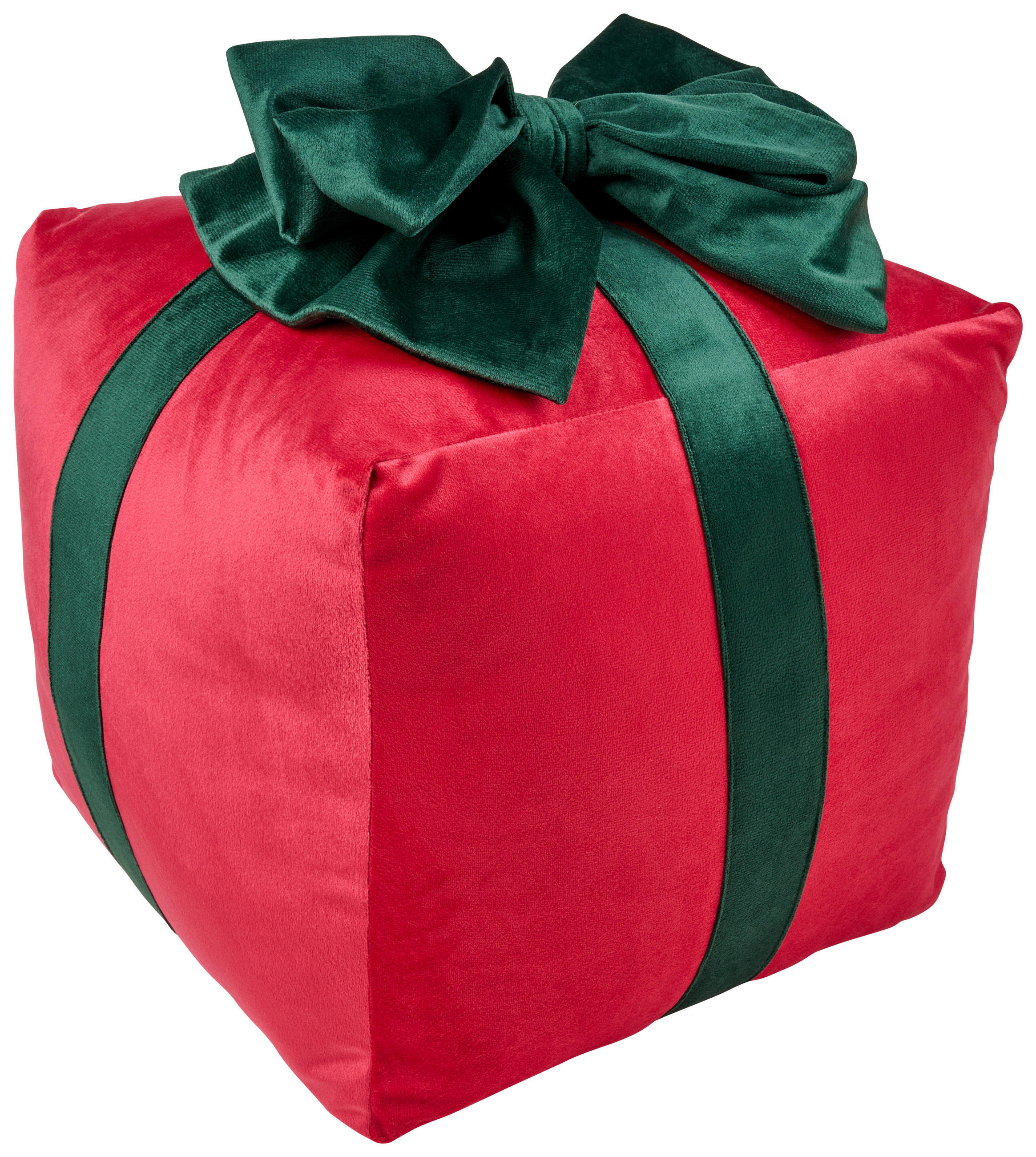 ZIERKISSEN  30/30 cm   - Rot/Grün, Trend, Textil (30/30cm) - X-Mas