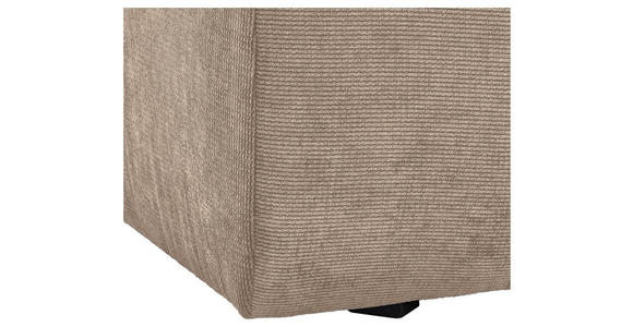 BIGSOFA Feincord Taupe  - Taupe/Schwarz, Design, Kunststoff/Textil (260/90/140cm) - Carryhome