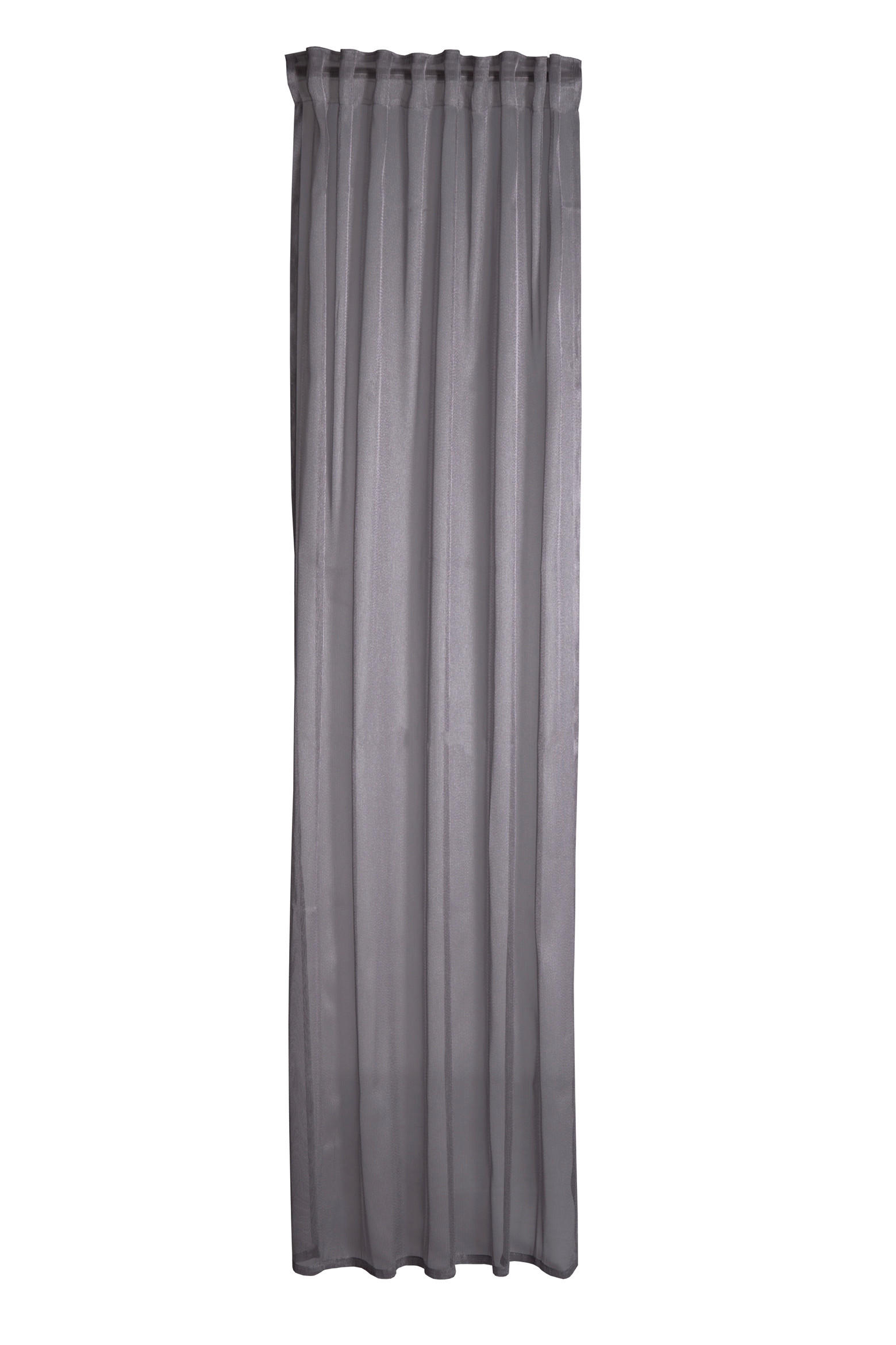 FERTIGVORHANG  transparent  140/245 cm   - Grau, KONVENTIONELL, Textil (140/245cm)