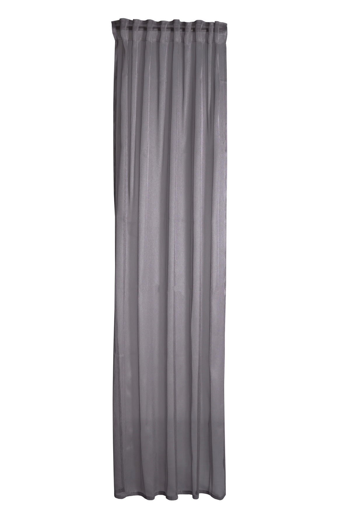 FERTIGVORHANG transparent  - Grau, KONVENTIONELL, Textil (140/245cm)