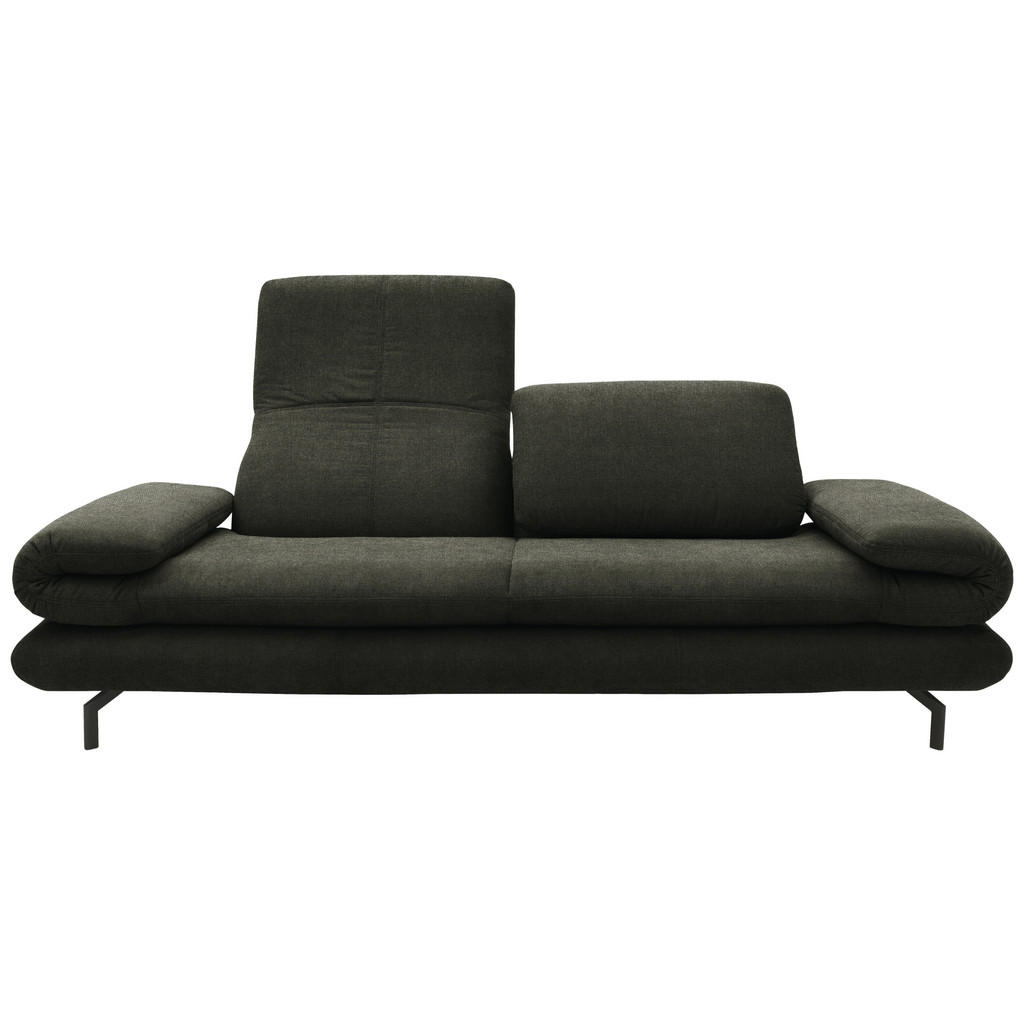 Thumbnail - Looks by W.Joop Zweisitzer-Sofa Looks Xiii, Dunkelgrün, Textil, Uni, 2-Sitzer, 204 (264)x83 (110)x98 cm, Made in EU, FSC...