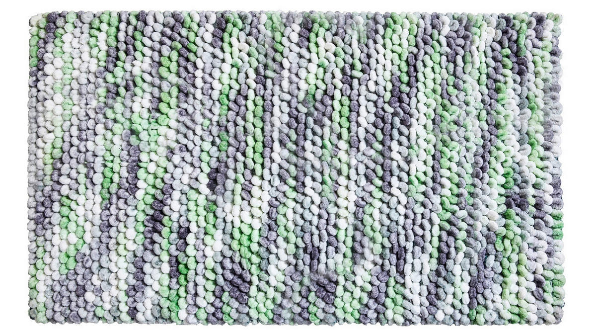 BADEMATTE Grau, Grün 70/120 cm  - Grau/Grün, KONVENTIONELL, Kunststoff/Textil (70/120cm) - Grund