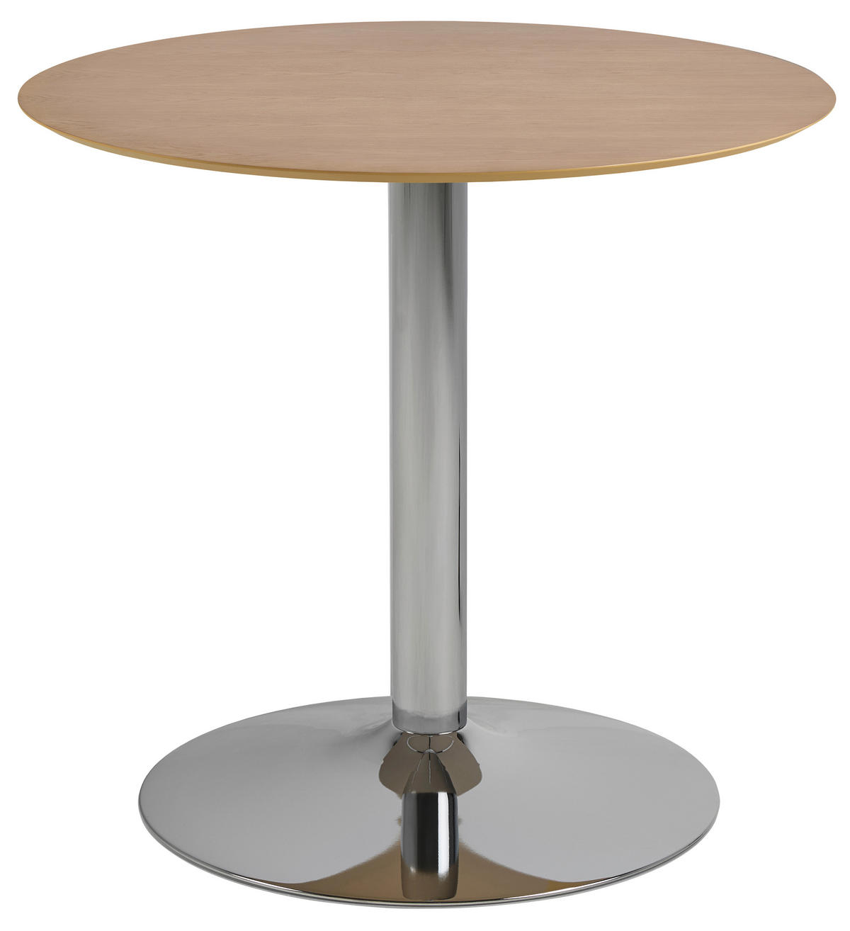 ESSTISCH in Metall, Holzwerkstoff 80/80/74 cm  - Chromfarben/Naturfarben, MODERN, Holzwerkstoff/Metall (80/80/74cm) - MID.YOU