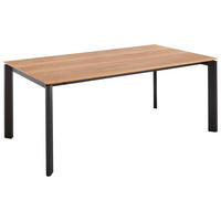 ESSTISCH rechteckig Schwarz, Eichefarben  - Eichefarben/Schwarz, Basics, Holzwerkstoff/Metall (200/95/76cm) - Celina Home