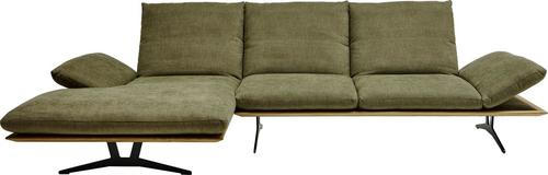 ECKSOFA Grün Flachgewebe  - Schwarz/Grün, Design, Holz/Textil (159/314cm) - Dieter Knoll