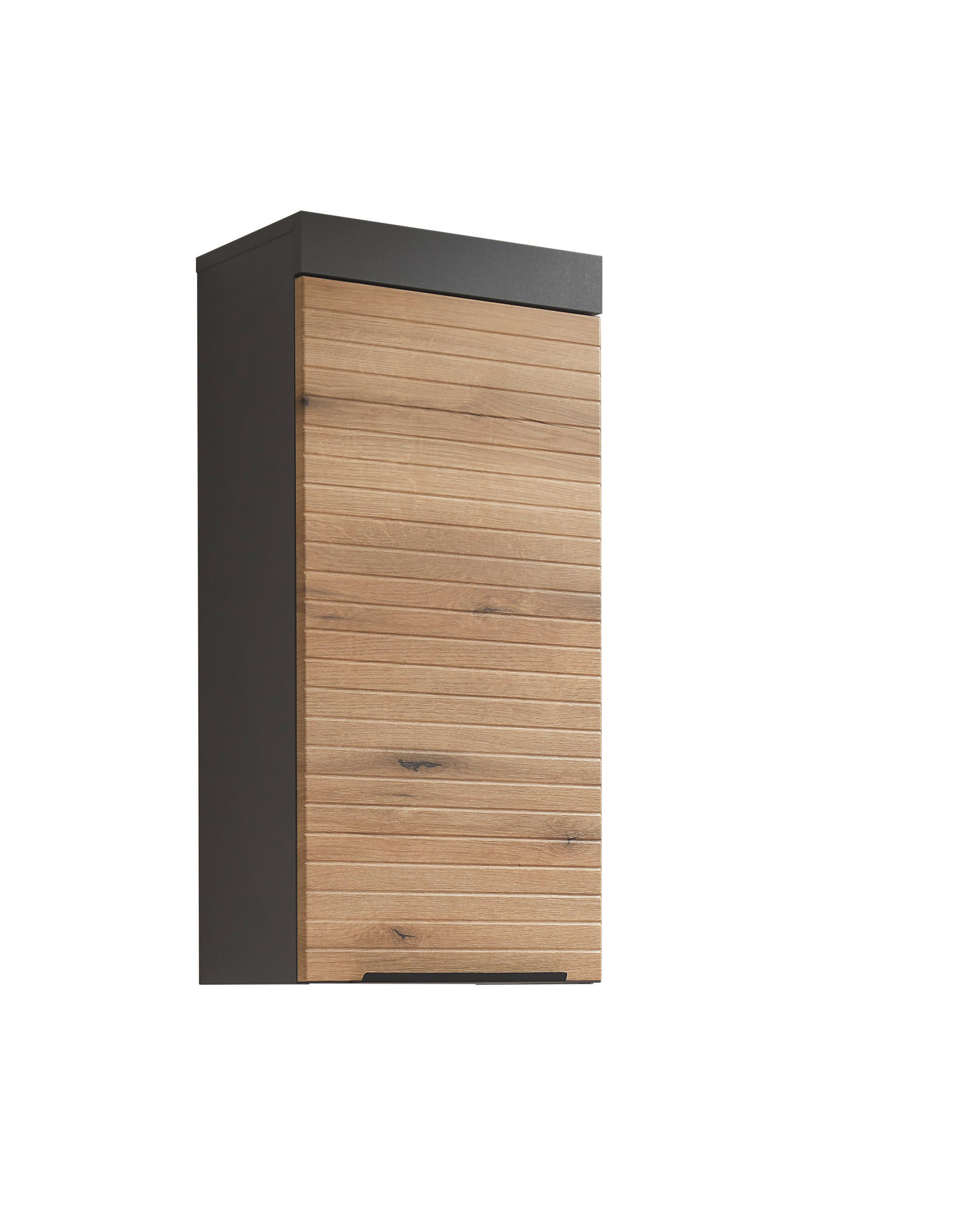 HÄNGESCHRANK 36/77/23 cm  - Eichefarben/Schwarz, Basics, Holzwerkstoff/Kunststoff (36/77/23cm) - MID.YOU