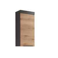 HÄNGESCHRANK 36/77/23 cm  - Eichefarben/Schwarz, Basics, Holzwerkstoff/Kunststoff (36/77/23cm) - MID.YOU