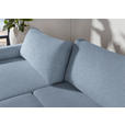 2,5-SITZER  in Flachgewebe Hellblau  - Schwarz/Hellblau, Design, Kunststoff/Textil (240/70/125cm) - Xora