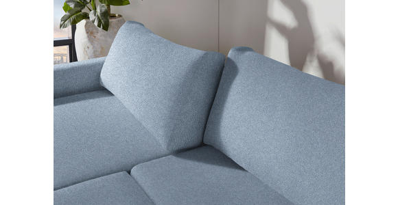 2,5-SITZER  in Flachgewebe Hellblau  - Schwarz/Hellblau, Design, Kunststoff/Textil (240/70/125cm) - Xora