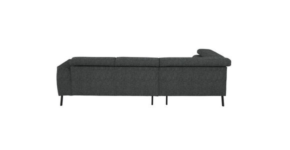 ECKSOFA in Webstoff Anthrazit 205/280 cm - Anthrazit/Schwarz, Design, Textil/Metall (205/280cm) - Xora