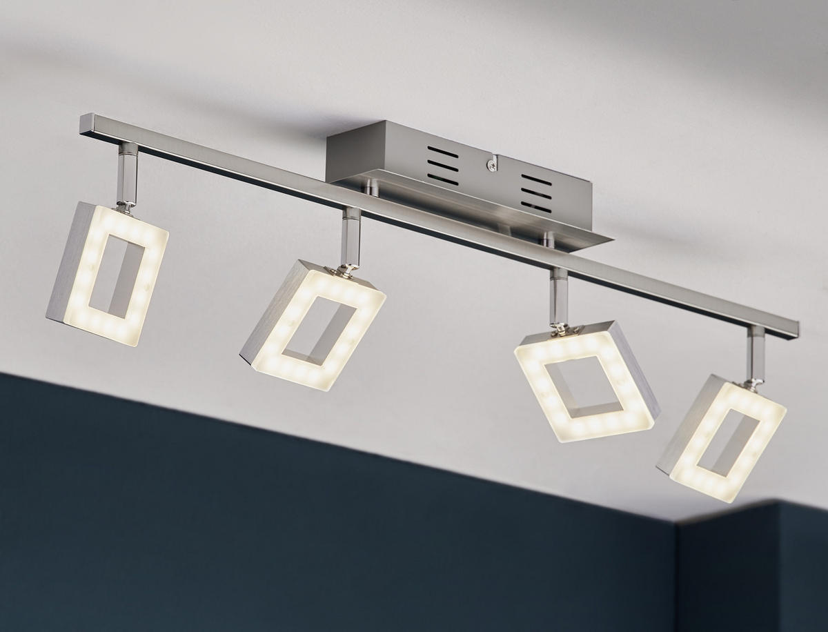 LED REFLEKTOR - alumíniumszínű/nikkelszínű, Basics, műanyag/fém (67,5cm) - Novel