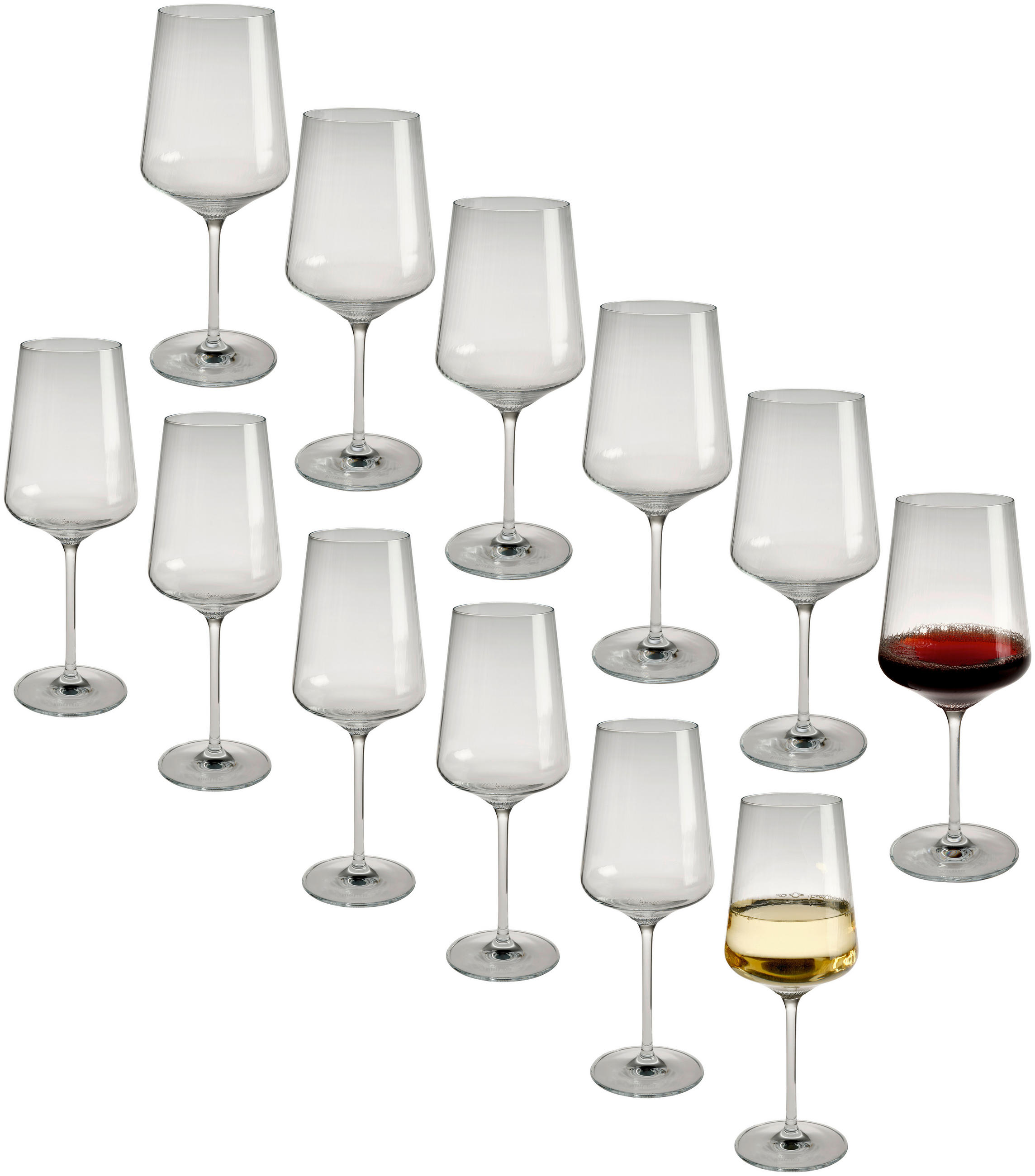 GLÄSERSET Sonnenschliff  12-teilig  - Klar, Design, Glas (9,3/22,5/9,3cm) - Ritzenhoff