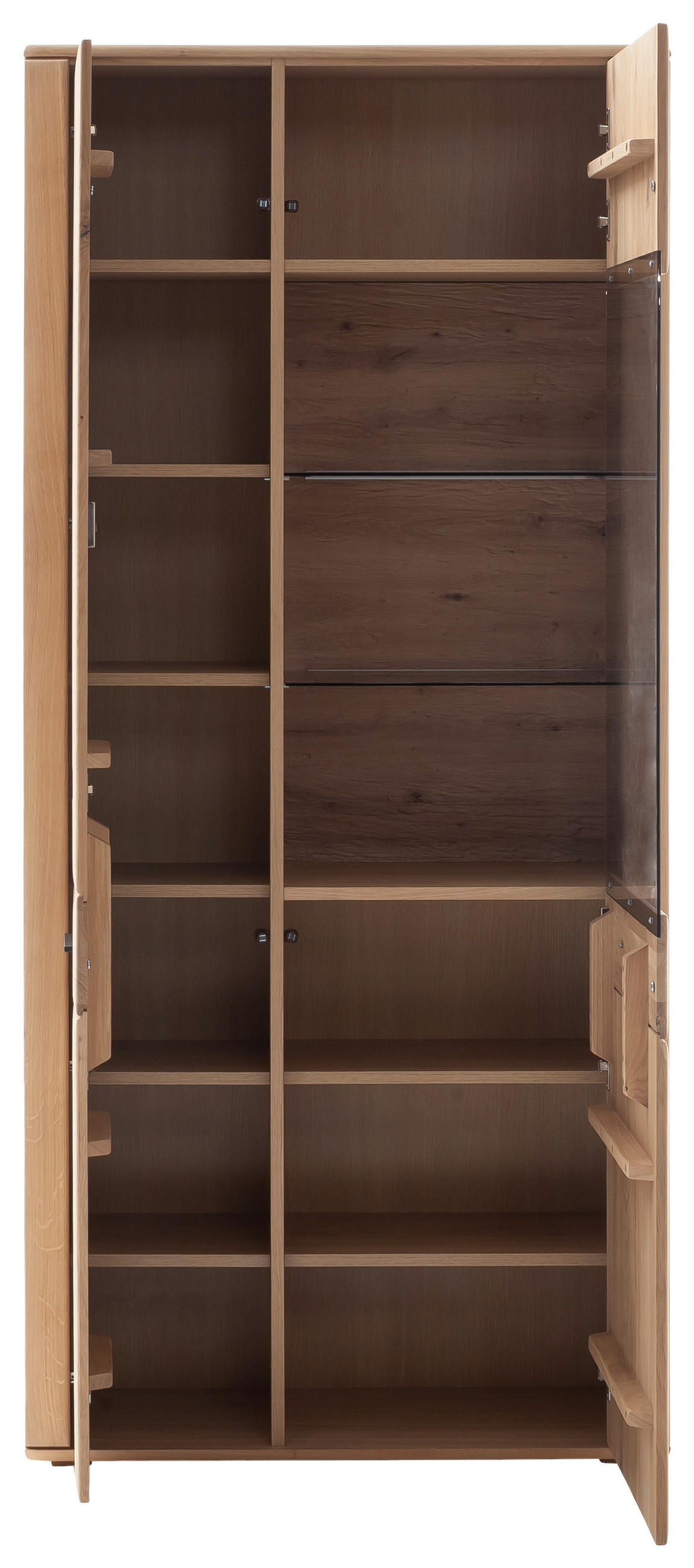 VITRINE Eichefarben  94/208/37 cm  - Eichefarben/Anthrazit, Konventionell, Glas/Holz (94/208/37cm) - Cantus