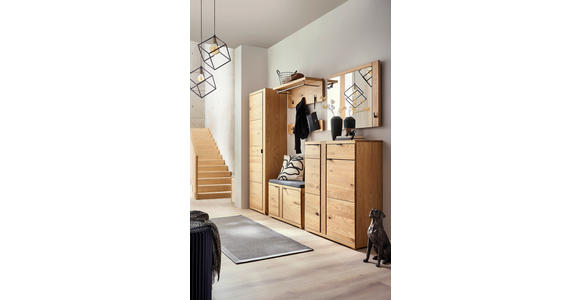 GARDEROBE 6-teilig  in 271/196/38 cm  - Wildeiche, Natur, Glas/Holz (271/196/38cm) - Linea Natura
