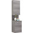 HOCHSCHRANK 40/164,8/17,6/34,8 cm - Chromfarben/Graphitfarben, KONVENTIONELL, Glas/Holzwerkstoff (40/164,8/17,6/34,8cm) - Welnova HOCHSCHRANK 40/164,8/17,6/34,8 cm - Chromfarben/Graphitfarben, KONVENTIONELL, Glas/Holzwerkstoff (40/164,8/17,6/34,8cm) - Welnova