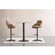 BARTISCH in Metall, Glas, Keramik - Taupe/Beige, Design, Glas/Keramik (90/90/105cm) - Novel