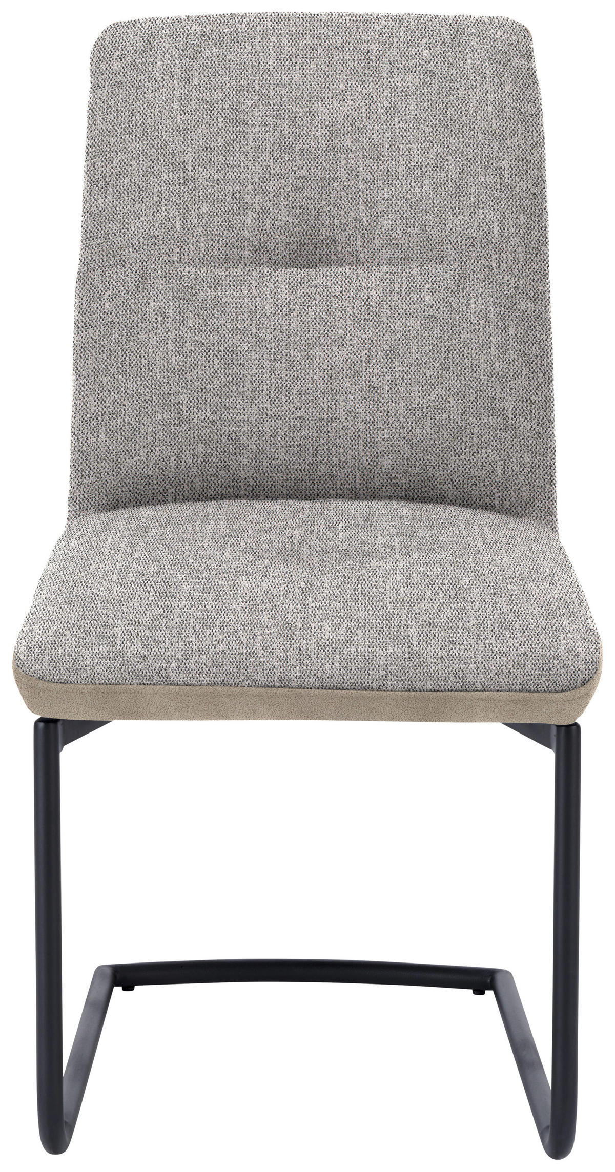 SCHWINGSTUHL  in Stahl Flachgewebe  - Beige/Schwarz, Design, Textil/Metall (48/91/62cm) - Dieter Knoll