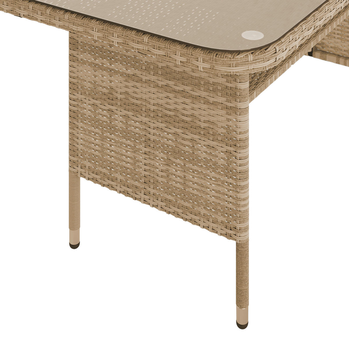 LOUNGE GARNITÚRA 4 részes    - bézs/natúr színű, Romantik / Landhaus, műanyag/Üveg - Ambia Garden