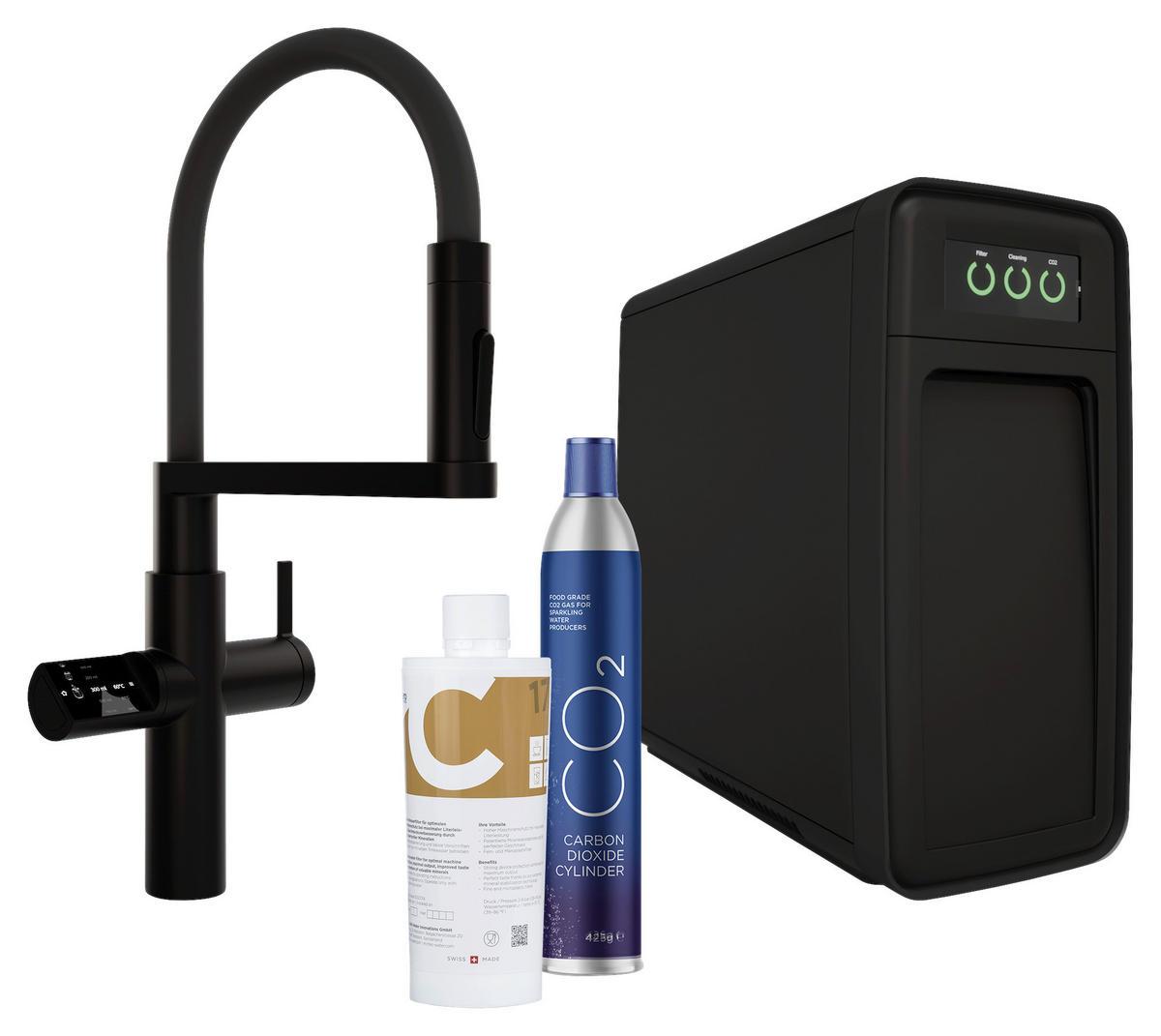 KÜCHENARMATUR  - Schwarz, Basics, Kunststoff/Metall (20/43,9/51,60cm)