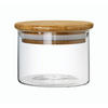 VORRATSDOSE 0,4 l  - Hellbraun/Klar, Basics, Glas/Holz (9,5/7cm) - Homeware Profession.