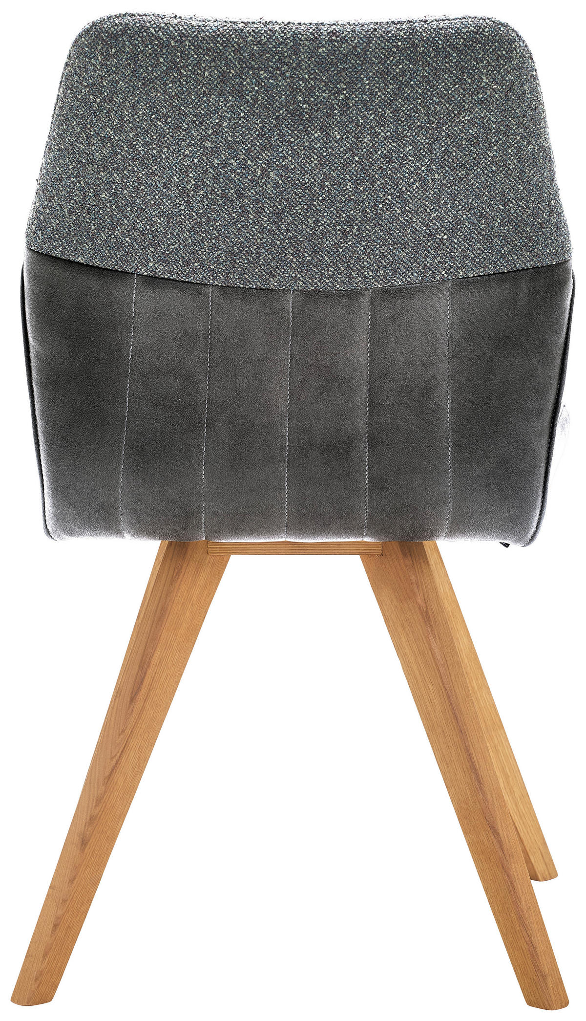 STUHL  in Lederlook, Webstoff  - Wildeiche/Anthrazit, Konventionell, Holz/Textil (49,5/87/62,5cm) - Valdera